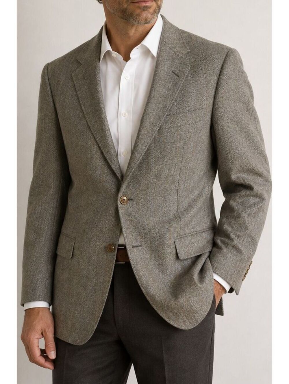 Vintage 80s Hart Schaffner Marx Escadrille Silverwoods 100% Wool Sport Coat- 40L